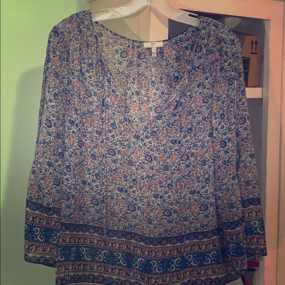 Joie Floral Sheer Blouse